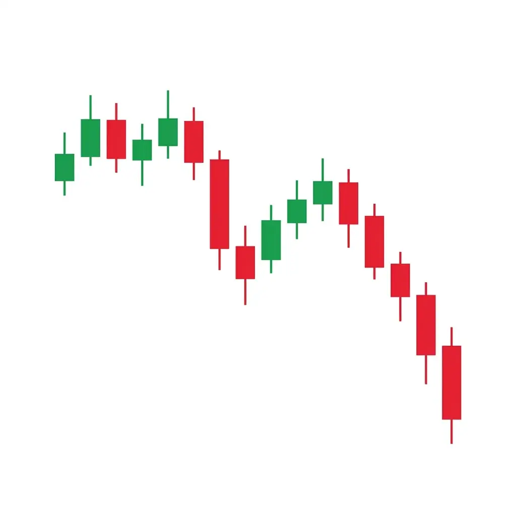 Bearish last kiss pattern showing price breaking below support then retesting the level from below before continuing the decline