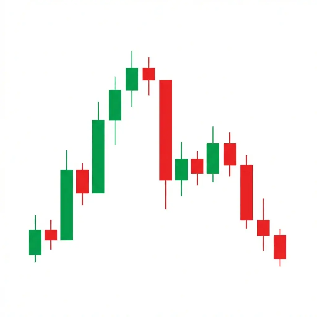 Bearish market structure break showing price making a lower low that breaks below a prior swing low, breaking the bullish structure