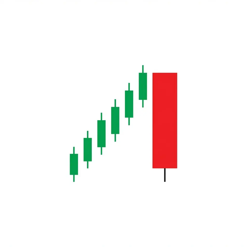 Bearish opening marubozu with no upper shadow (open equals high) and a possible small lower shadow