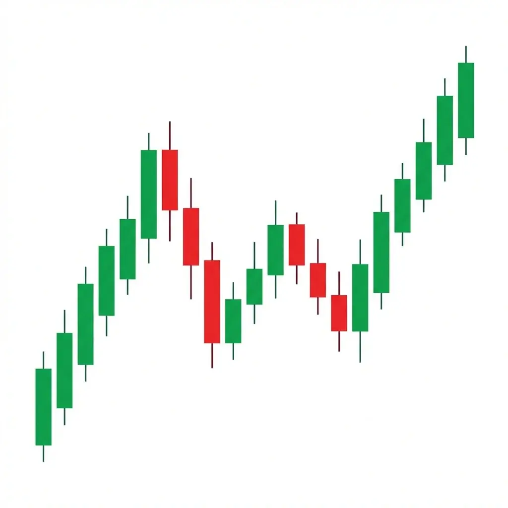 Bullish ABC Bounce pattern showing a three-wave corrective pullback within an uptrend