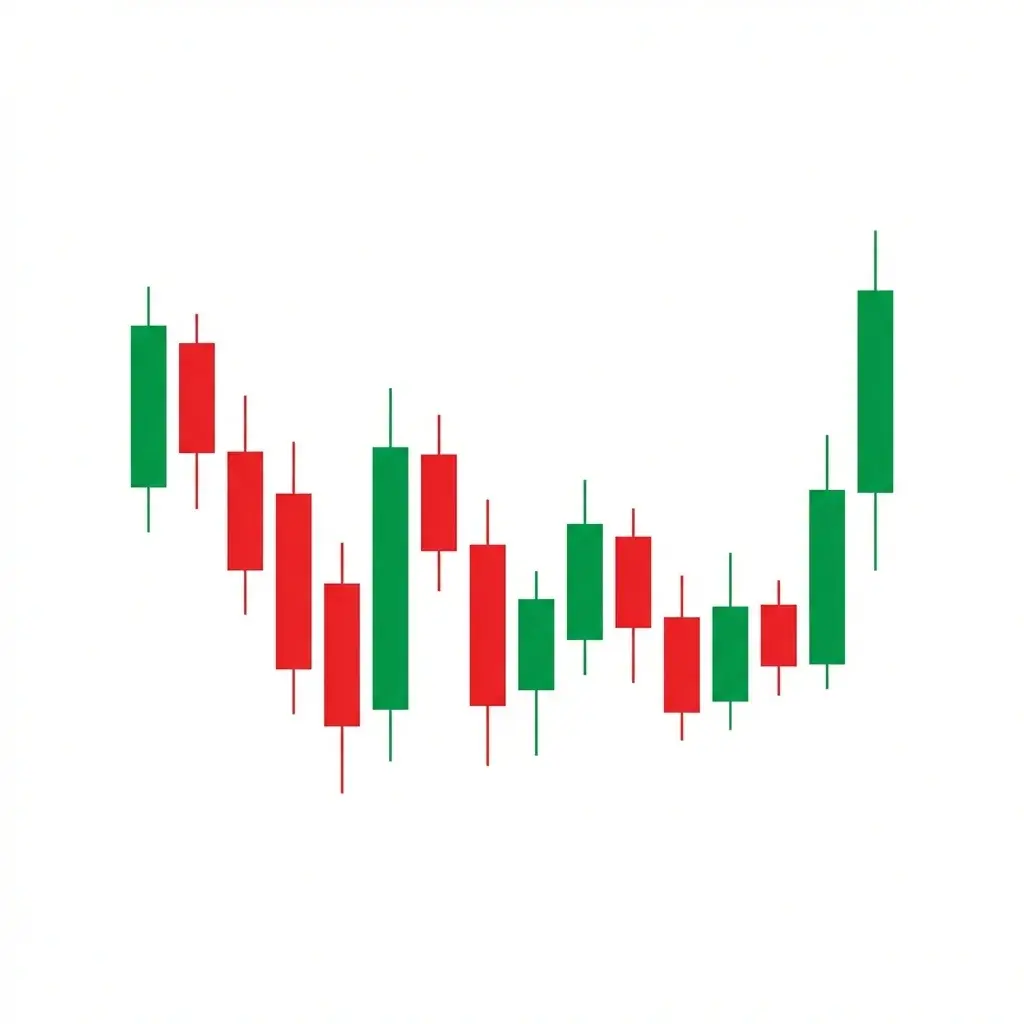Bullish Falling Wedge with two downward-sloping converging trendlines narrowing toward a breakout point