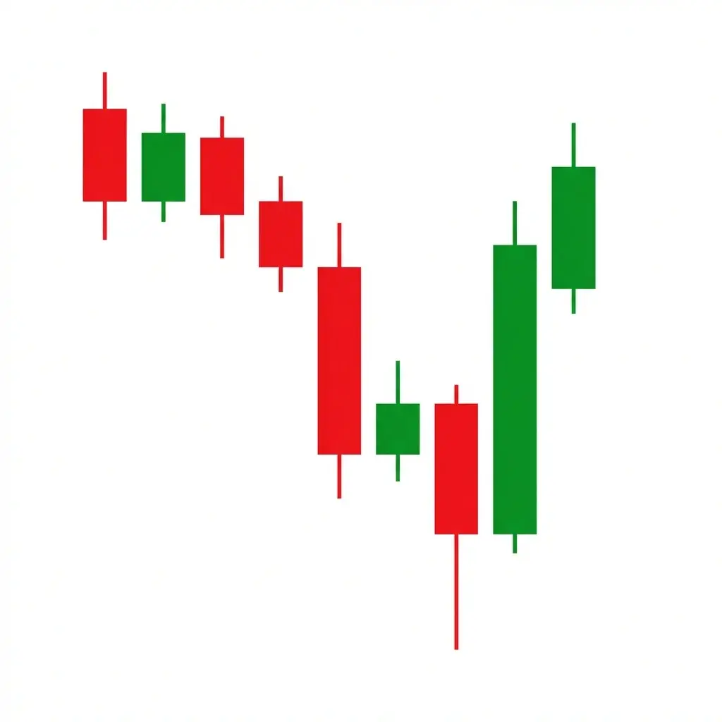 Bullish hikkake pattern showing an inside bar followed by a false downside breakout that reverses higher