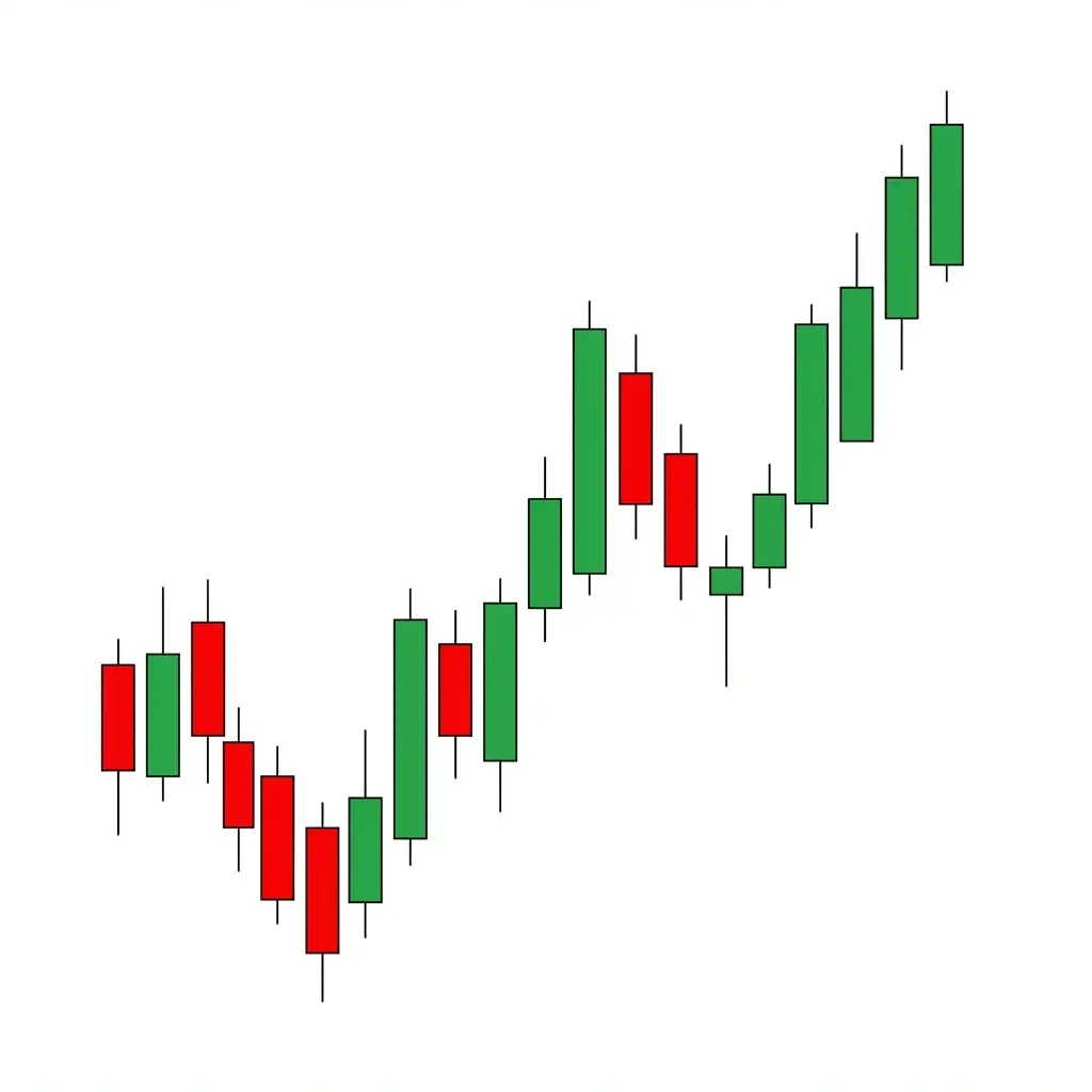 Inverse head and shoulders pattern with price breaking the neckline then pulling back to retest it as support before continuing higher