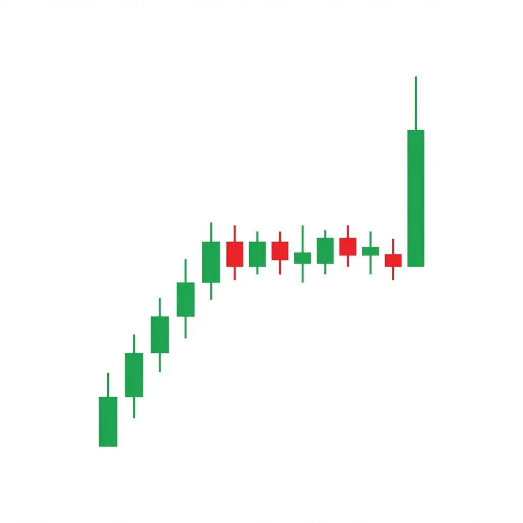 Bullish Reaccumulation pattern showing a consolidation range within an uptrend with a spring and markup continuation