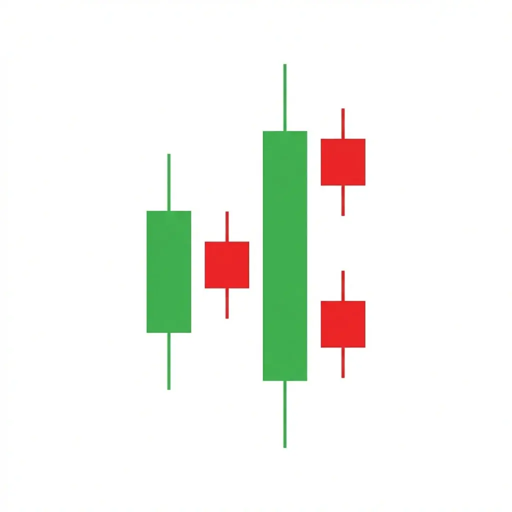 Inside-Outside-Inside pattern showing an inside bar followed by an outside bar followed by another inside bar, creating a compression-expansion-compression sequence