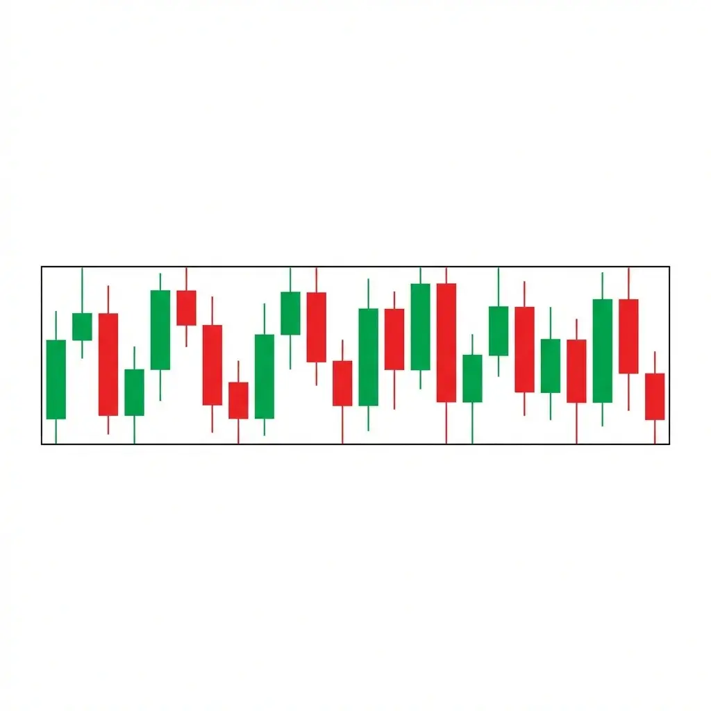 Rectangle chart pattern showing price bouncing between parallel horizontal support and resistance levels in a consolidation range