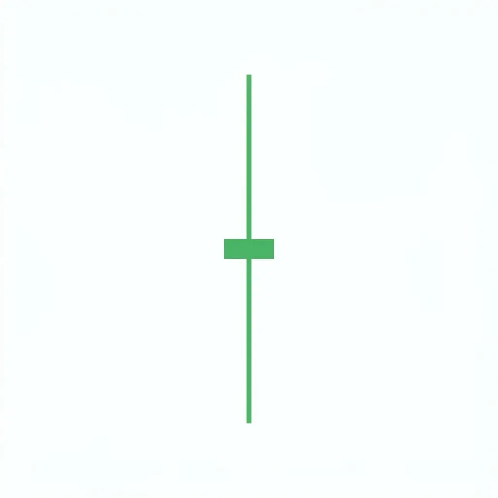 Rickshaw man doji candlestick with long equal shadows and the open/close positioned exactly at the midpoint of the range