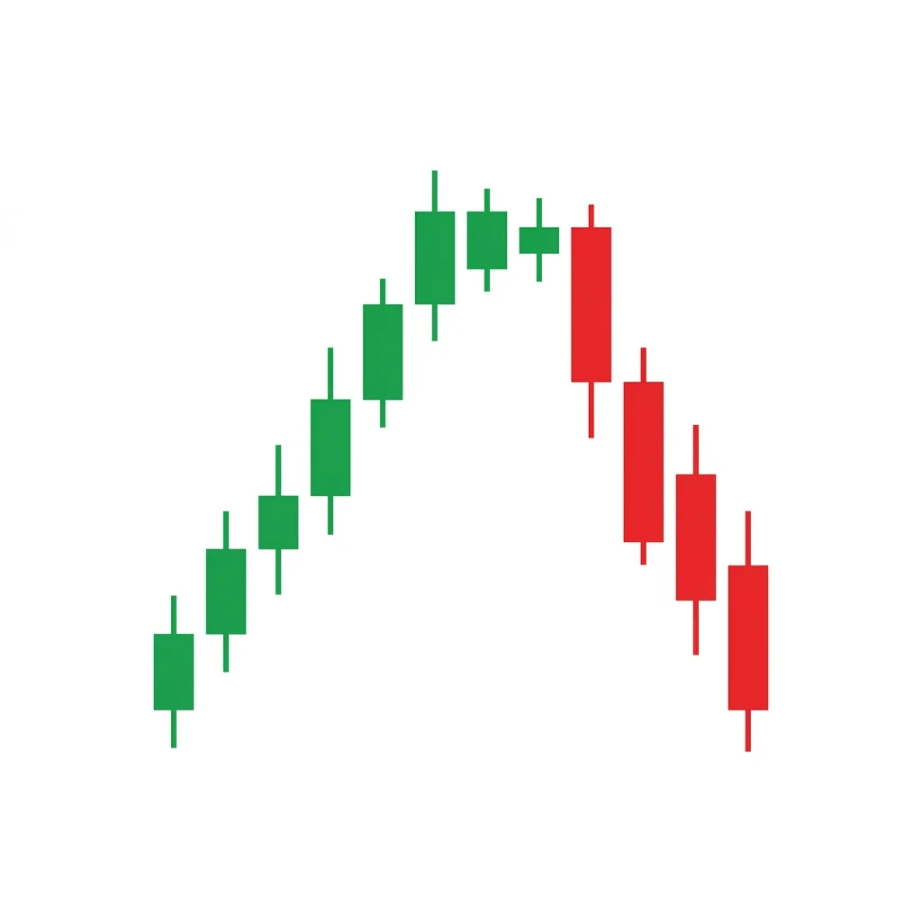 Bearish order block chart pattern showing an institutional supply zone where price drops aggressively after revisiting the zone