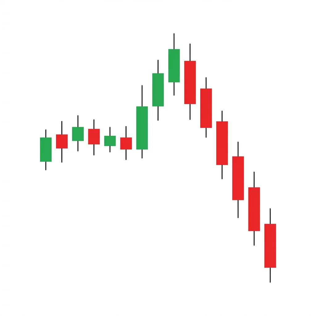 Bearish power of three pattern showing accumulation, manipulation to the upside, and distribution to the downside within a session