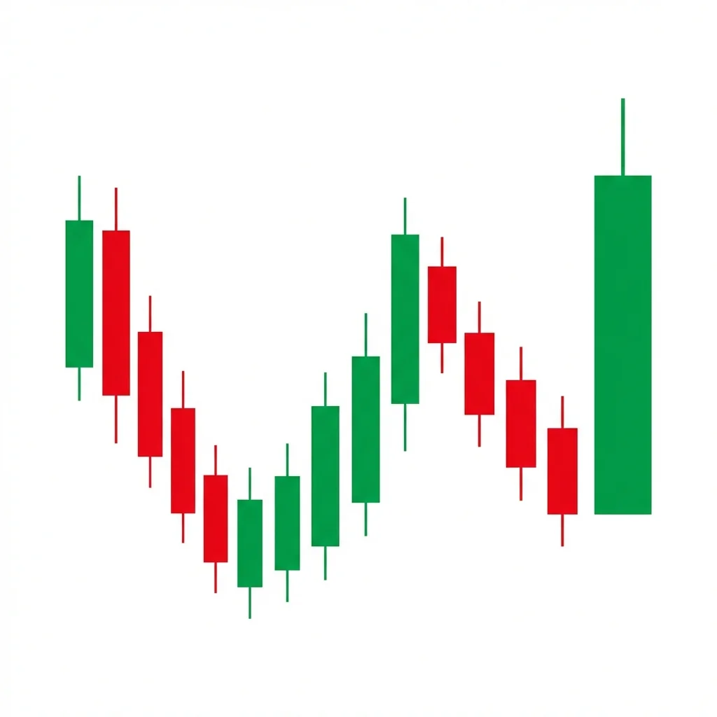 Bullish Cup and Handle pattern showing a rounded U-shaped base followed by a small downward drift and breakout