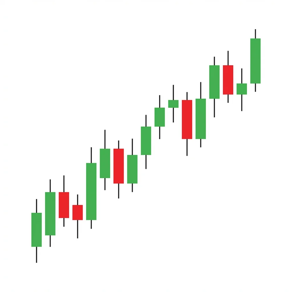 Bullish higher lows pattern showing progressively rising swing lows forming an ascending support line