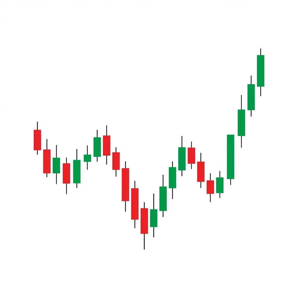 Inverse head and shoulders pattern with left shoulder, lower head, right shoulder, and neckline breakout