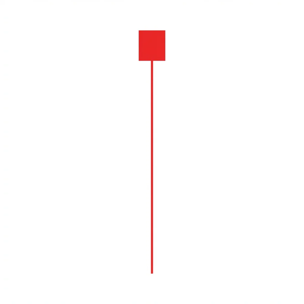 Paper umbrella candlestick showing a small real body at the top of the candle with a long lower shadow, resembling a traditional Japanese umbrella